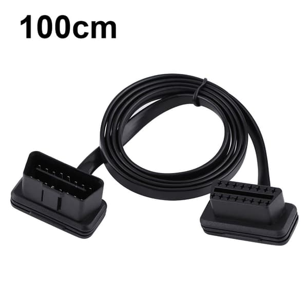 Auton auto 16-nastainen uros-naaras OBD2-jatkokaapelin diagnostiikkasovitin, pituus 100 cm/39 tuumaa
