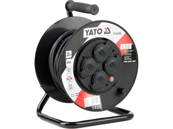 Yato YT-81052 johtokela 4 pistorasiaa 20 m