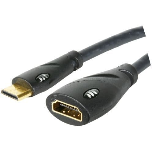 HDMI-förlängning - Svart - 5m - Highspeed 1.4 - Stöder video och ljud - 1 uttag