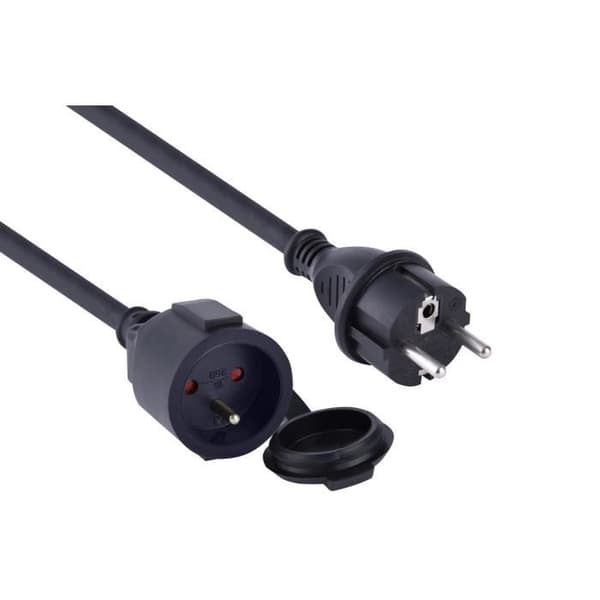 Electraline 20858018D Vattentät förlängning 25 mt - sektion 3G1,5 mm² svart