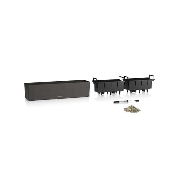 LECHUZA BALCONERA Stone 80 ALL-IN-ONE Planterkruka Svart