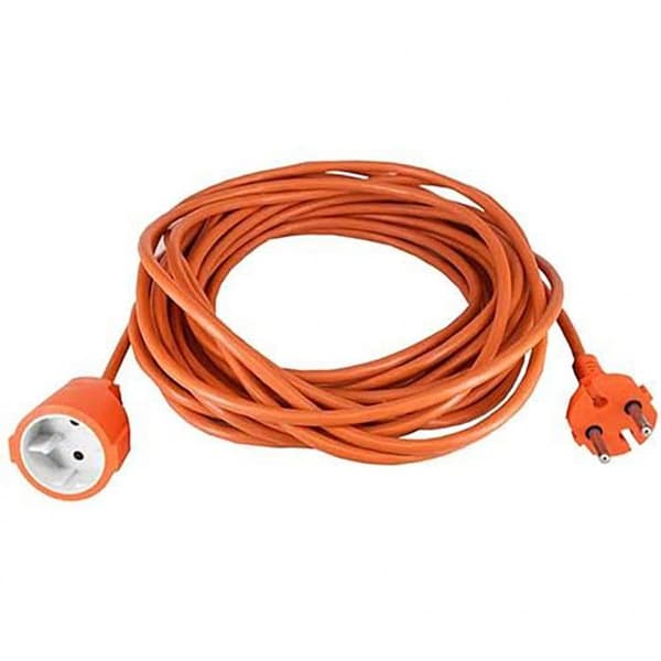 Forlængerledning - GENERISK - H05VVF 2x1,5 - 25 m - Orange - Udendørs brug