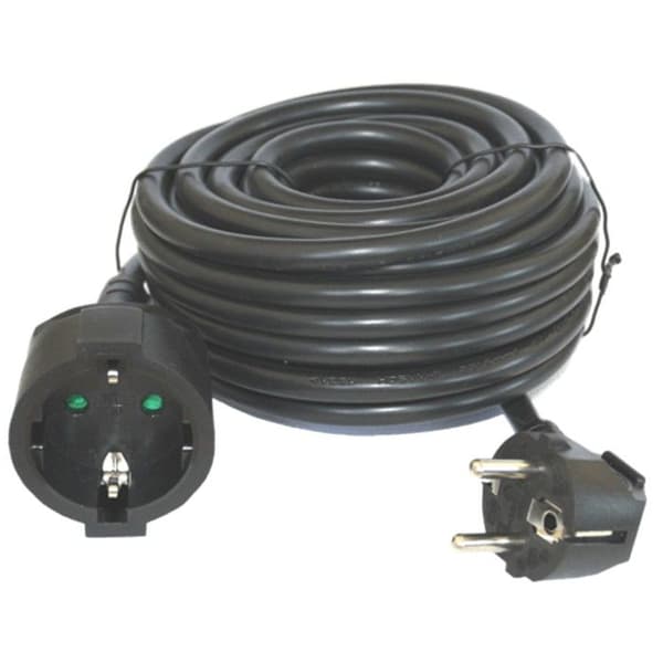 Silvers Electrics 3m förlängningssladd - 3x 1,5 mm - 250v - 16a - 3.500w svart