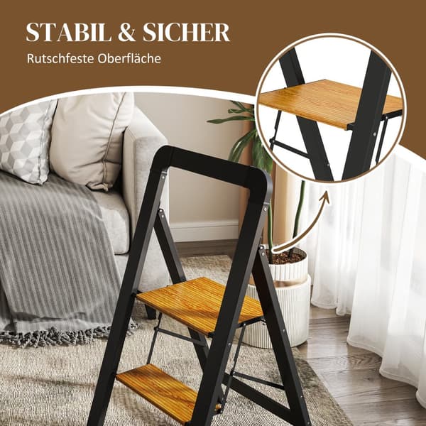 Trinladder, 44.5x48x86.3 cm, Sort
