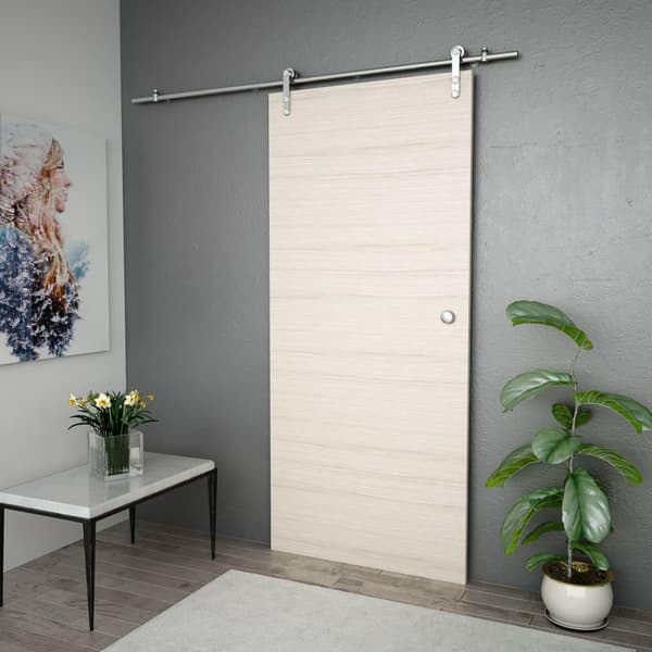 vidaXL Liukuoven asennustarvikkeet 183 cm ruostumaton teräs hopea
