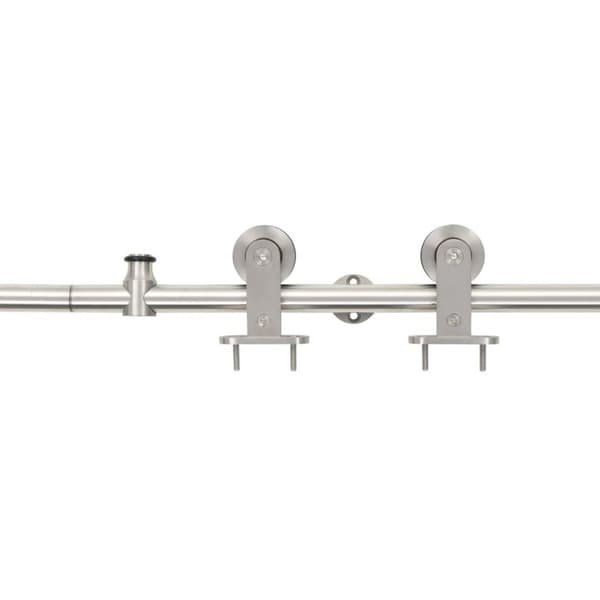 vidaXL hardwarekit til skydedør 183 cm rustfrit stål sølvfarvet