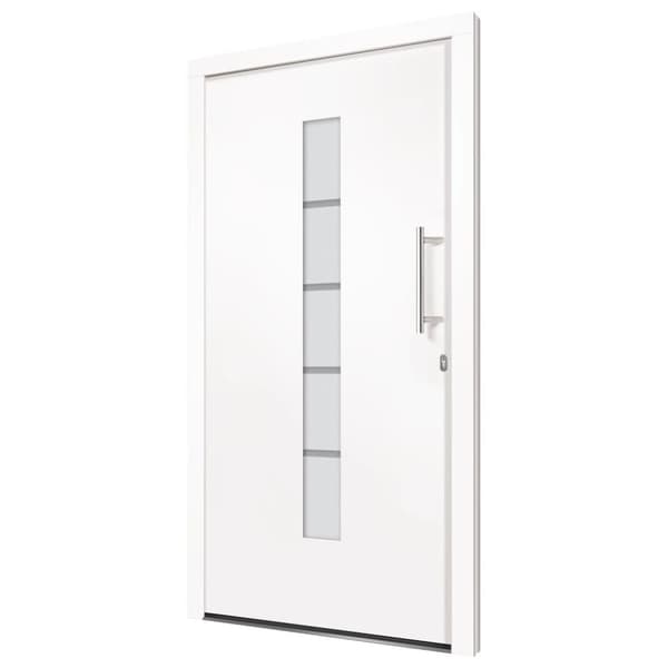 vidaXL hoveddør 100x200 cm aluminium og PVC hvid