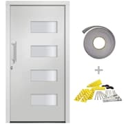 vidaXL hoveddør 100x210 cm aluminium og PVC hvid