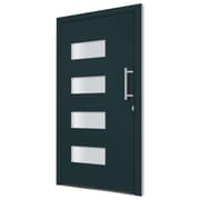vidaXL hoveddør 110x210 cm aluminium og PVC antracitgrå