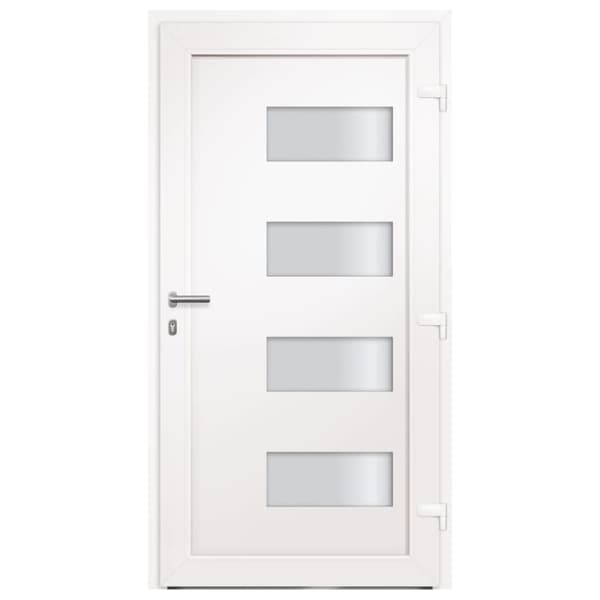 vidaXL hoveddør 110x210 cm aluminium og PVC antracitgrå
