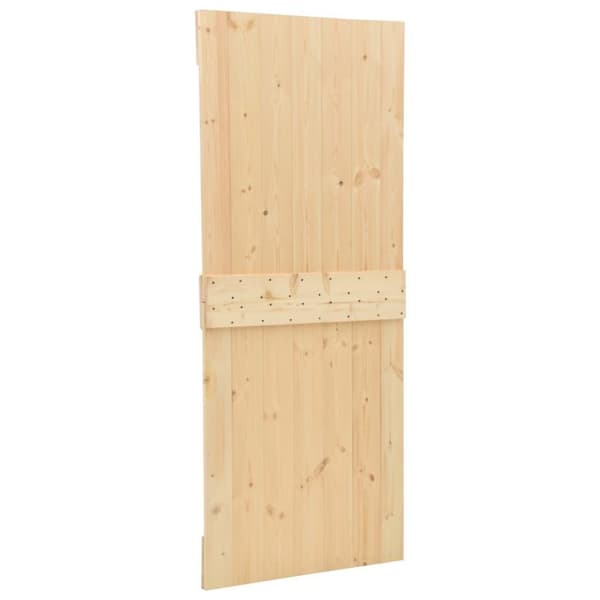 vidaXL skydedør med monteringssæt 90x210 cm massivt fyrretræ