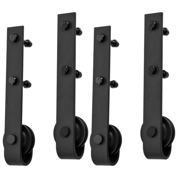 vidaXL Utstyr for skyvedør 2 stk 183 cm stål svart