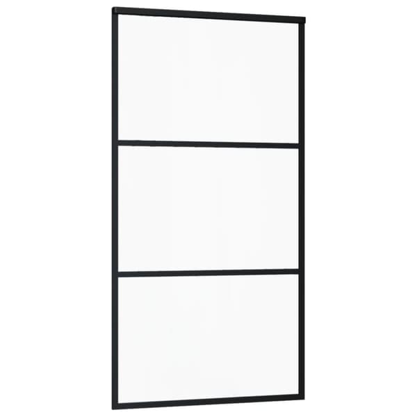vidaXL skydedør m. monteringssæt 102x205 cm sikkerhedsglas og aluminium