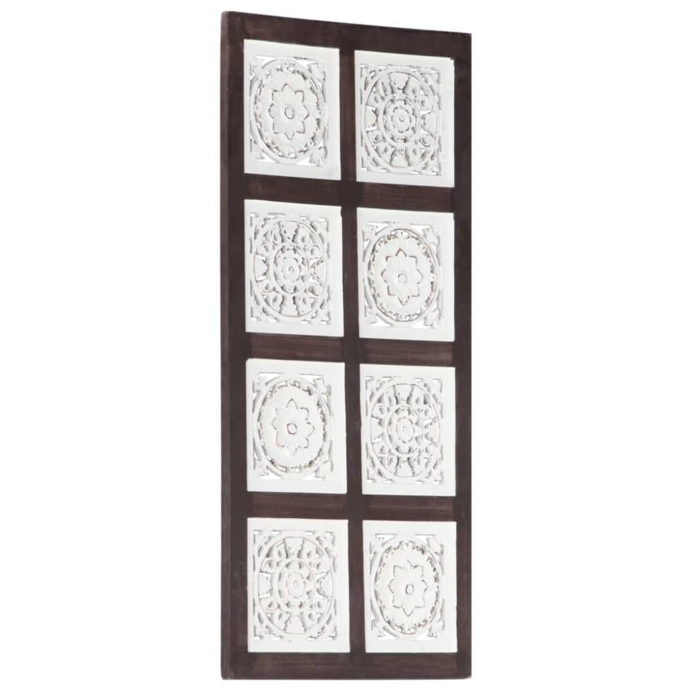 vidaXL Handsnidad väggpanel MDF 40x80x1,5 cm brun och vit