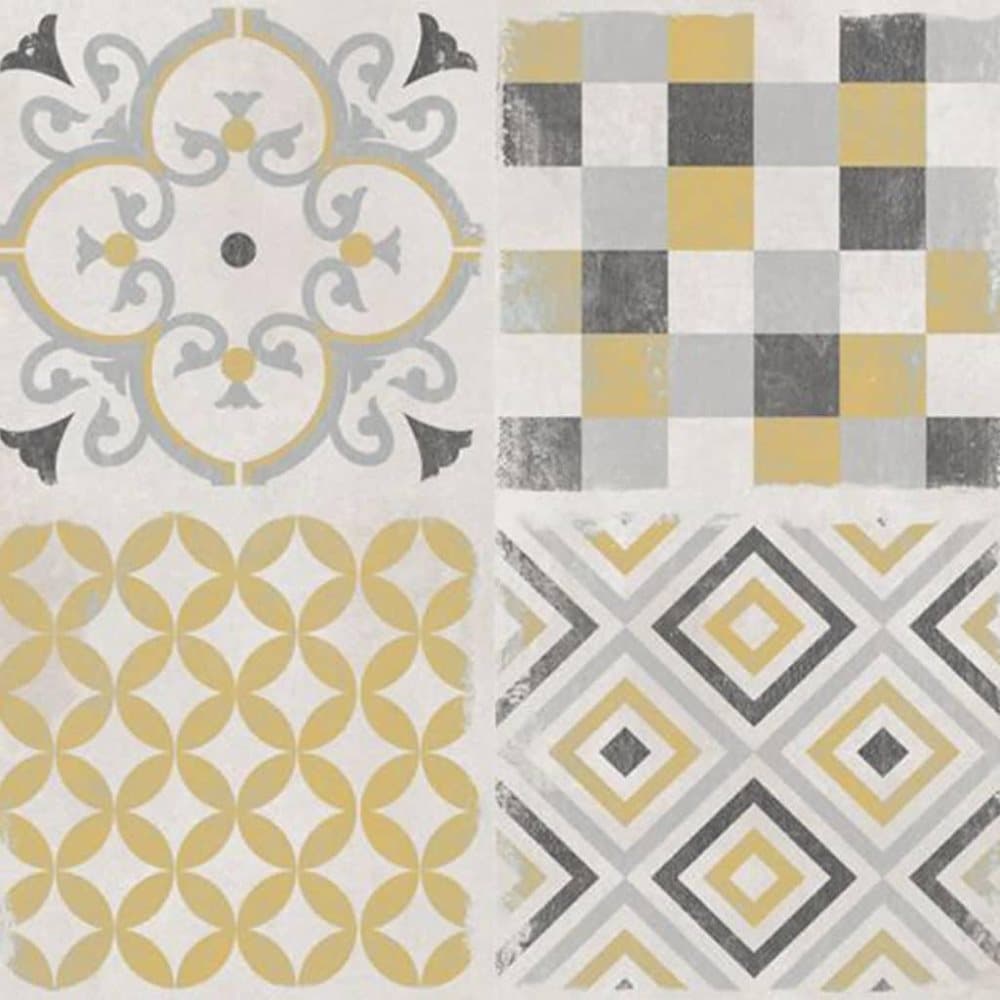 Grosfillex Väggplattor Accent 9 st 15,4x120 cm andaluzgul
