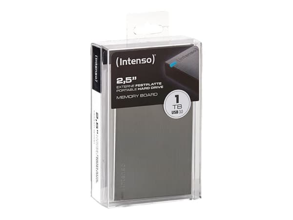Intenso Memory Board - Hårddisk - 1 TB - extern (bärbar) - 2,5" - USB 3.0 - 5400 rpm - buffert: 8 MB - antracit