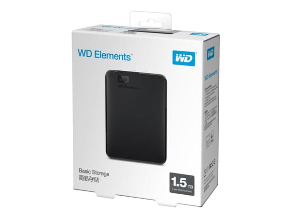 WD Elements Portable WDBU6Y0015BBK - Hårddisk - 1,5 TB - extern (bärbar) - USB 3.0