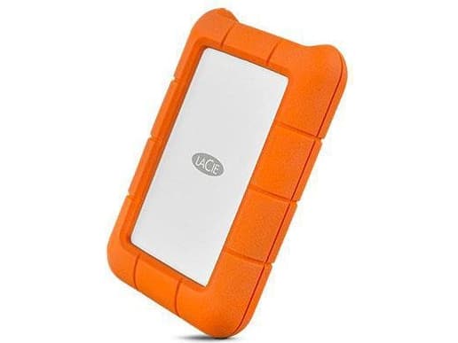 LaCie Rugged USB-C - Hårddisk - 2 TB - extern (bärbar) - USB 3.1 Gen 1 (USB-C stikforbindelse) - orange