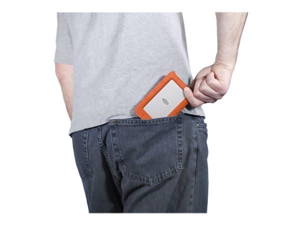 LaCie Rugged USB-C - Hårddisk - 1 TB - extern (bärbar) - USB 3.1 Gen 1 (USB-C stikforbindelse) - orange