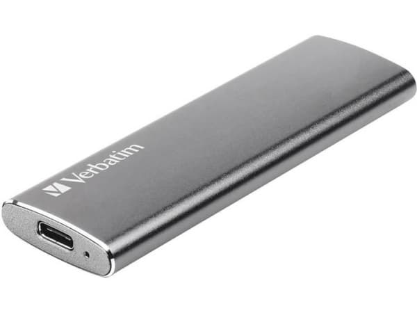 Verbatim Vx500 - SSD - 120 GB - ekstern (bærbar) - USB 3.1 Gen 2 (USB-C kontakt) - romgrå