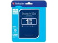 Miniatyrbild 1 av 5: Verbatim Store 'n' Go Portable - Hårddisk - 1 TB - extern (bärbar) - USB 3.0 - 5400 rpm - blå