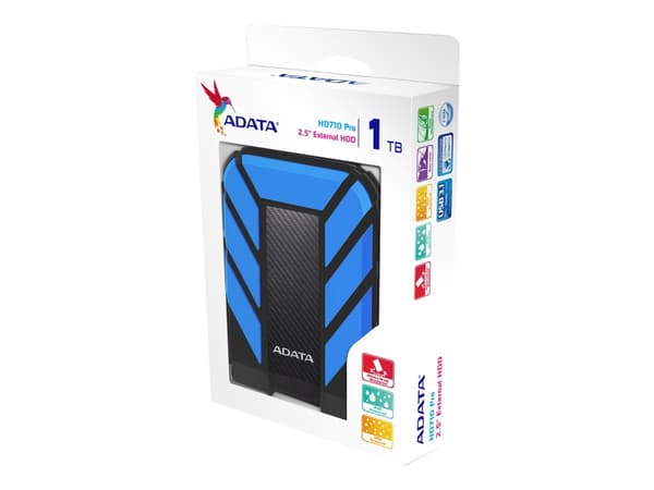 ADATA HD710P - Harddisk - 1 TB - ekstern (bærbar) - 2.5" - USB 3.1 - blå