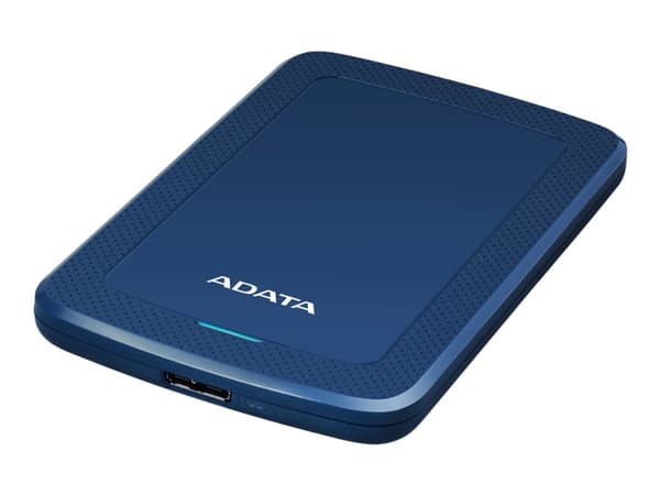 ADATA HV300 - Harddisk - 1 TB - ekstern (bærbar) - USB 3.1 - 256-bit AES - blå