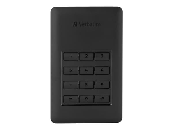 Verbatim Store 'n' Go Portable - SSD - kryptert - 256 GB - ekstern (bærbar) - USB 3.1 Gen 1 (USB-C kontakt) - 256-bit AES