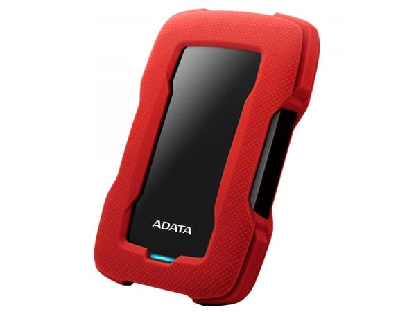 ADATA HD330 - Harddisk - 1 TB - ekstern (bærbar) - USB 3.1 - 256-bit AES - rød