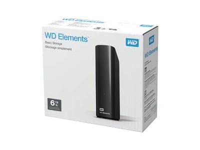 WD Elements Desktop WDBWLG0060HBK - Harddisk - 6 TB - ekstern (stasjonær) - USB 3.0 - svart