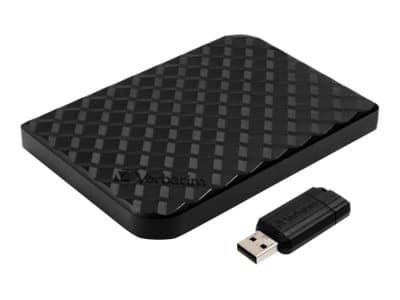 Verbatim Store 'n' Go - Kiintolevy - 1,5 TB - ekstern (bærbar) - 2,5" - USB 3.0 - sort - med Verbatim Pinstripe 16GB USB 2.0