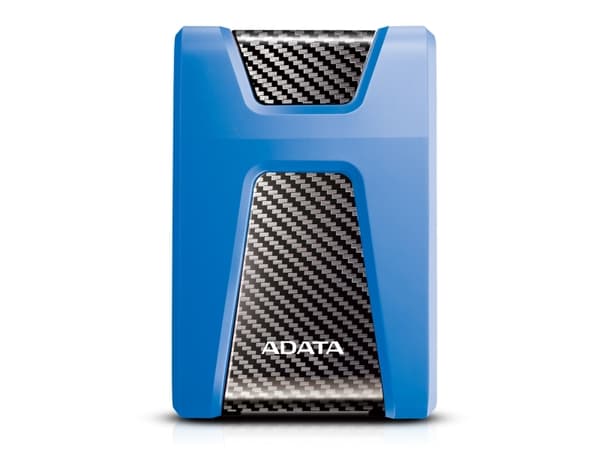 ADATA DashDrive Durable HD650 - Harddisk - 1 TB - ekstern (bærbar) - 2.5" - USB 3.1 - 256-bit AES - blå