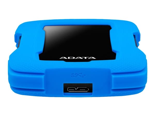 ADATA HD330 - Hårddisk - 2 TB - extern (bärbar) - USB 3.1 - 256-bitars AES - blå