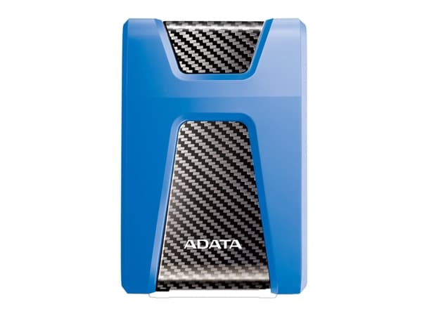 ADATA DashDrive Durable HD650 - Hårddisk - 2 TB - extern (bärbar) - 2,5" - USB 3.1 - 256-bitars AES - blå