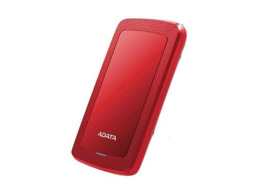 ADATA HV300 - Hårddisk - 1 TB - extern (bärbar) - USB 3.1 - 256-bitars AES - röd