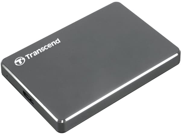 Transcend StoreJet 25C3 - Kiintolevy - 1 TB - ulkoinen (kannettava) - 2,5" - USB 3.0 - raudanharmaa