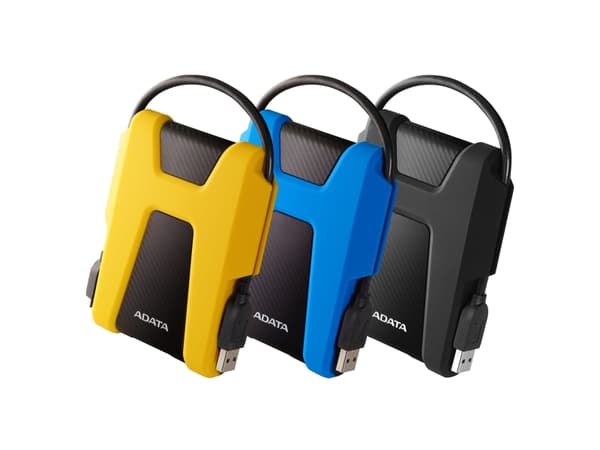 ADATA HD680 - Hårddisk - krypterad - 1 TB - extern (bärbar) - USB 3.1 - 256-bitars AES - blå