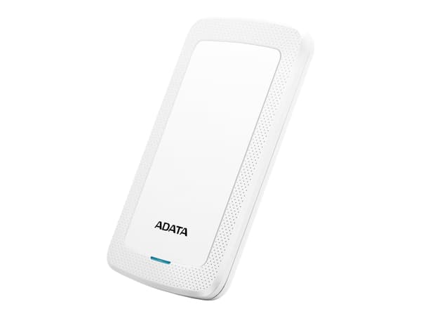 ADATA HV300 - Harddisk - 1 TB - ekstern (bærbar) - USB 3.1 - 256-bit AES - hvit