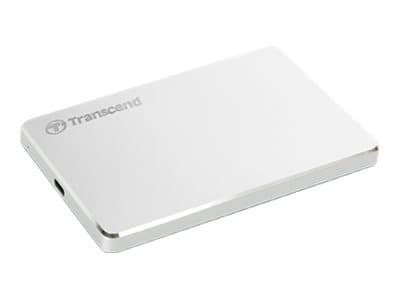 Transcend StoreJet 25C3S - Harddisk - 1 TB - ekstern (bærbar) - 2.5" - USB 3.1 Gen 1 (USB-C kontakt) - sølv