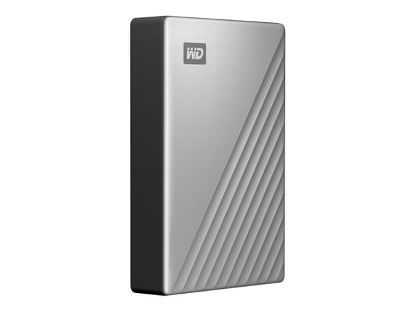 WD My Passport Ultra WDBFTM0040BSL - External Hard drive 4 TB - USB 3.0 (USB-C connector) - 256-bit AES Encryptin- Silver - *Windows only drive*