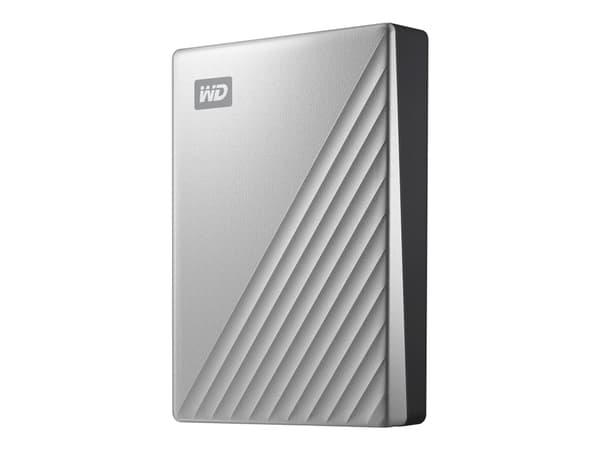WD My Passport Ultra WDBFTM0040BSL - External Hard drive 4 TB - USB 3.0 (USB-C connector) - 256-bit AES Encryptin- Silver - *Windows only drive*