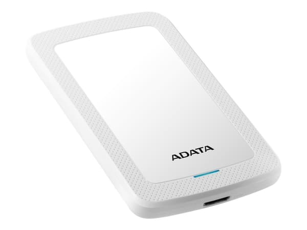 ADATA HV300 - Harddisk - 2 TB - ekstern (bærbar) - USB 3.1 - 256-bit AES - hvit