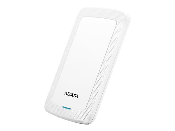 ADATA HV300 - Harddisk - 2 TB - ekstern (bærbar) - USB 3.1 - 256-bit AES - hvit
