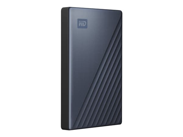 WD My Passport Ultra WDBC3C0020BBL - Harddisk - kryptert - 2 TB - ekstern (bærbar) - USB 3.0 (USB-C kontakt) - 256-bit AES - blå