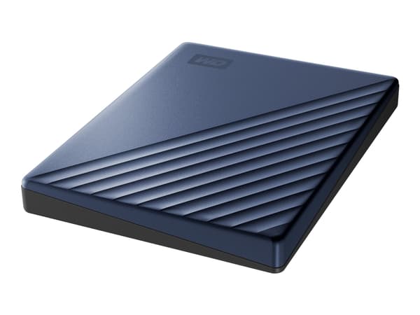 WD My Passport Ultra WDBC3C0020BBL - Hårddisk - krypterad - 2 TB - extern (bärbar) - USB 3.0 (USB-C stikforbindelse) - 256-bit AES - blå