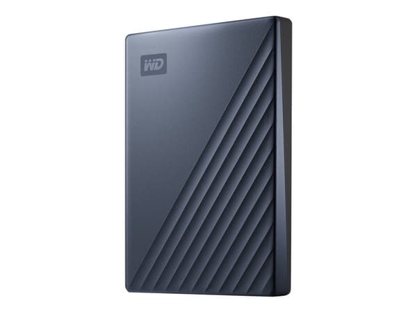 WD My Passport Ultra WDBC3C0020BBL - Harddisk - kryptert - 2 TB - ekstern (bærbar) - USB 3.0 (USB-C kontakt) - 256-bit AES - blå