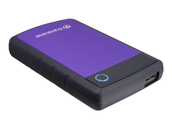 Transcend StoreJet 25H3P - Harddisk - 1 TB - ekstern (bærbar) - 2.5" - USB 3.0 - 5400 rpm - buffer: 8 MB - briljant purpur