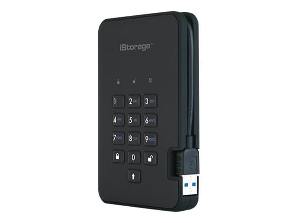 iStorage diskAshur 2 ekstern harddisk 1000 GB Sort