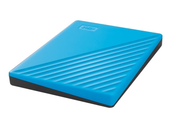 WD My Passport WDBYVG0020BBL - Harddisk - kryptert - 2 TB - ekstern (bærbar) - USB 3.2 Gen 1 - 256-bit AES - blå