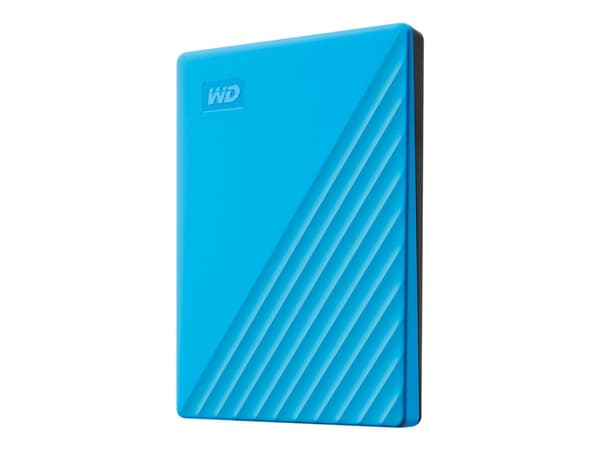 WD My Passport WDBYVG0020BBL - Harddisk - kryptert - 2 TB - ekstern (bærbar) - USB 3.2 Gen 1 - 256-bit AES - blå